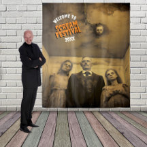 Familia de Zombies Espeluznantes Telón de Hallowee