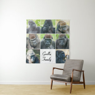 Tapiz Familia Gorilla