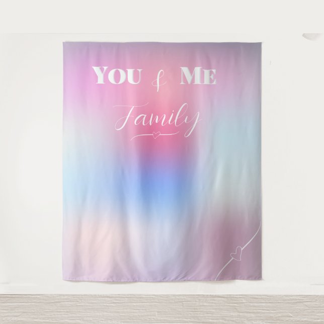 Tapiz Familia Tú y Yo Moderno Colorido (Anverso)