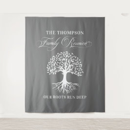 Tapiz Family reunion tree backdrop banner