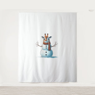 Tapiz Famosa jirafa Snowman Scarf Navidades mujeres homb