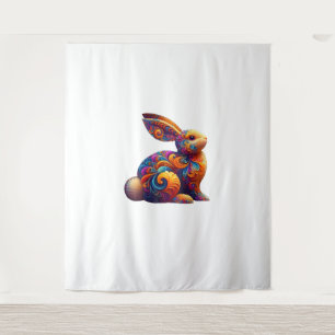Tapiz Famoso Conejo Conejo Fractal Cosmic Swirl A