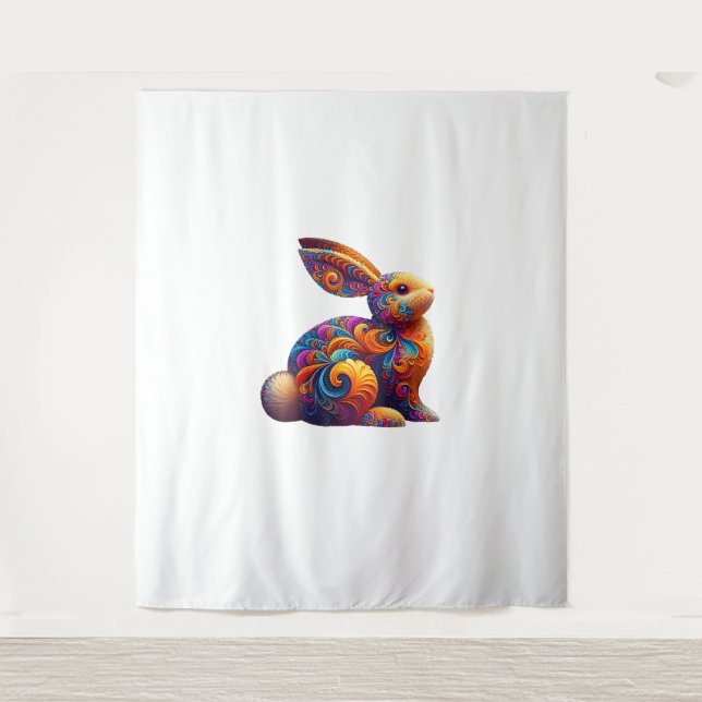 Tapiz Famoso Conejo Conejo Fractal Cosmic Swirl A (Anverso)