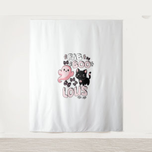 Tapiz Famoso Gantador Rosa Halloween Spooktacular Cat Fa