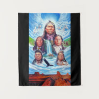 Famosos jefes indios nativos americanos pintando