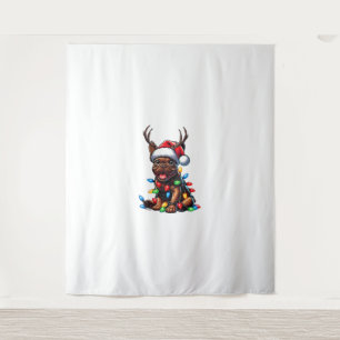 Tapiz Famosos Navidades franceses de Bulldog encienden a