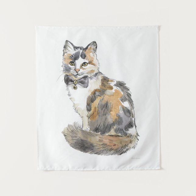 Tapiz Fancy Calico Cat (Anverso)
