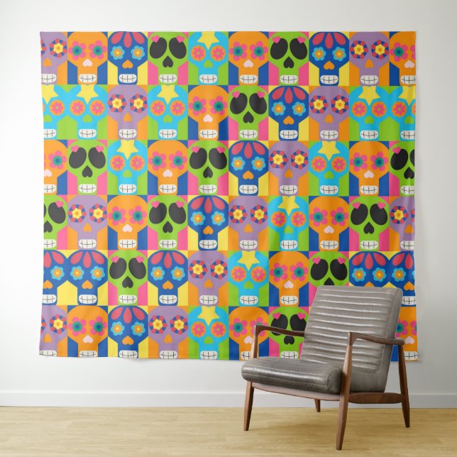 Tapiz Fancy Skulls (In situ (horizontal))