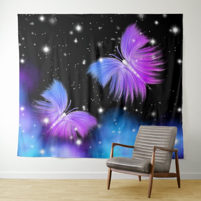 Tapiz Fantasía Espacial Mariposas Cosmógenas (In situ (horizontal))