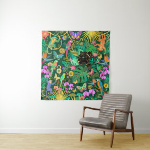 Tapiz Fantasía Exótica Surrealista de la Jungla