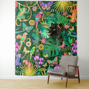 Tapiz Fantasía Exótica Surrealista de la Jungla