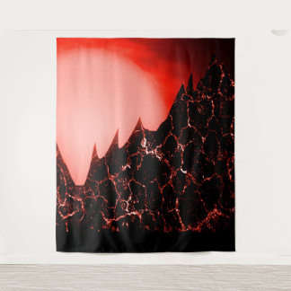 Tapiz fantasía roja de ciencia ficción futurista