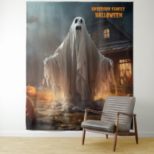 Fantasma aterrador de Halloween colgando