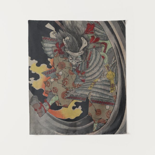 Tapiz Fantasma de Ukiyo-e Yokai del japonés por (Anverso)