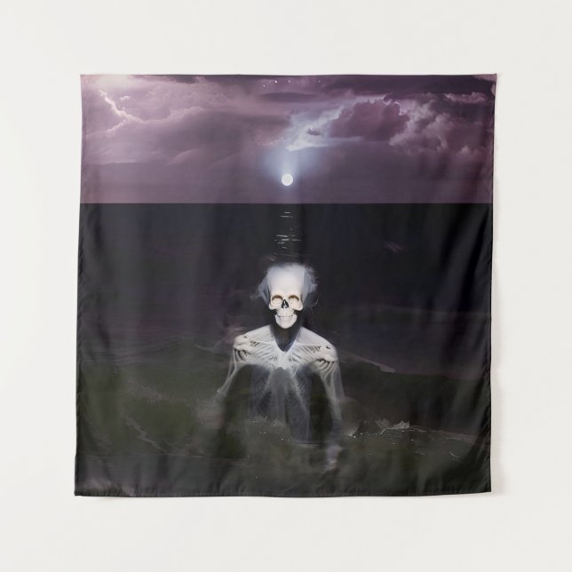 Tapiz Fantasma en el mar - Pintura de petróleo (Anverso)