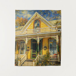 Tapiz Fantasy Yellow Victorian House