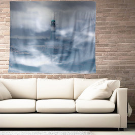 Tapiz Faro en la tormenta - Mar Báltico