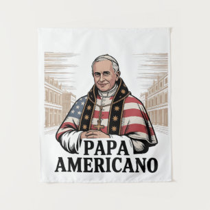Tapiz Fe cristiana del Papa estadounidense Leo Iglesia C