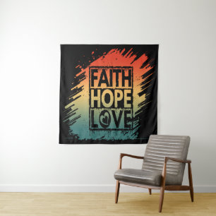 TAPIZ FE ESPERANZA AMOR VERSO INSPIRADOR MOTIVADOR