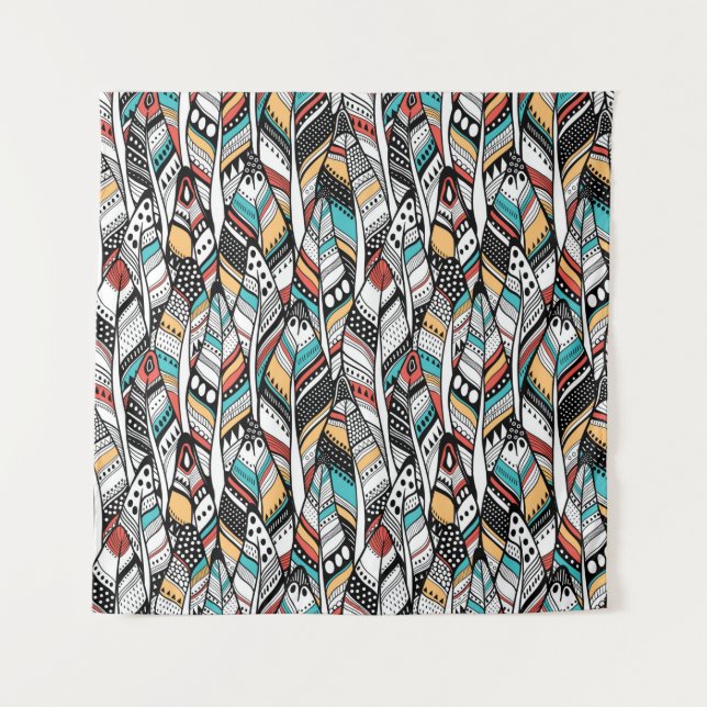Tapiz Feather seamless pattern (Anverso)