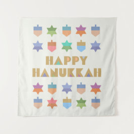 Tapiz Felices sueños y estrellas de Hanukkah