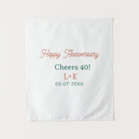 Felicidades 40 feliz aniversario naranja verde nom