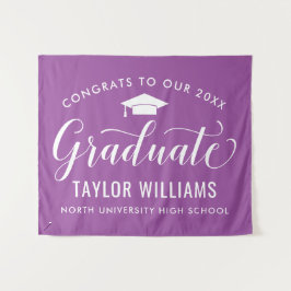 Tapiz Felicidades a nuestro graduado Graduación Morada