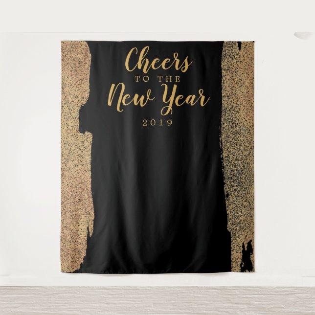 Tapiz Felicidades al Año Nuevo Fondo (Anverso)