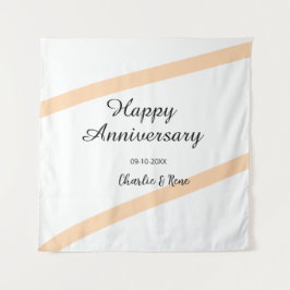 Tapiz Felicidades aniversario de bodas nombre líneas pas