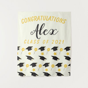 Tapiz Felicidades Clase De Graduado Nombre Personalizado