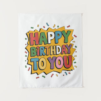 Tapiz Felicidades Comic Burst