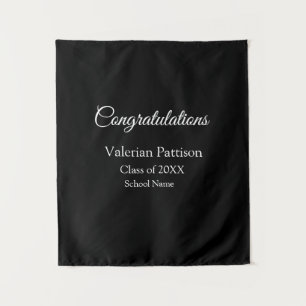 Tapiz Felicidades graduado agregar nombre de la escuela 