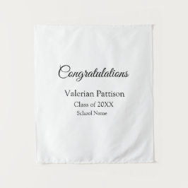 Tapiz Felicidades graduado añade el nombre de la escuela