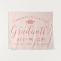 Felicidades Graduado Fondo Rosa Pálido