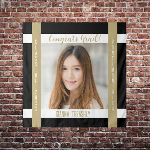 Tapiz ¡Felicidades graduado! Pared de fotos para fiesta 