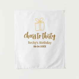 Tapiz Felicidades por treinta regalo de cumpleaños paste