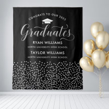Felicitaciones a dos graduados Fiesta de Confetti 