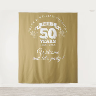 Tapiz Felicitaciones al Telón de Fondo de Fotos del 50 A