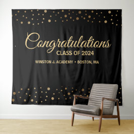 Tapiz Felicitaciones Clase de 2024 fondo de graduación