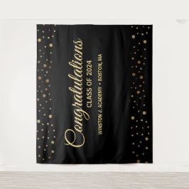 Tapiz Felicitaciones Clase de 2024 fondo de graduación