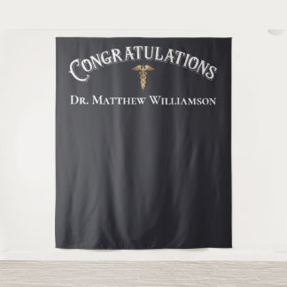 Tapiz Felicitaciones Elegante Médico Graduación Médica