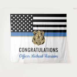 Tapiz Felicitaciones por la graduación de la policía con