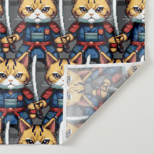 Tapiz Feline Samurai Warrior