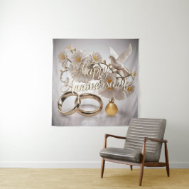 Tapiz Feliz aniversario Boda