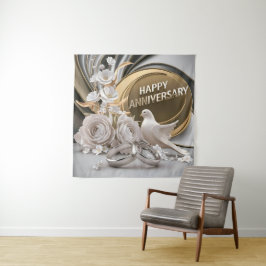 Tapiz Feliz aniversario de bodas 