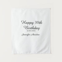 Feliz cumpleaños 30 nombre fecha elegante simple