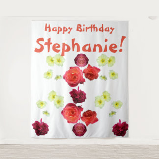 Tapiz Feliz cumpleaños chica stephanie mujer dama