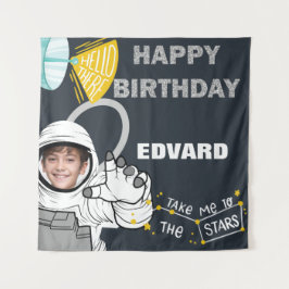 Tapiz Feliz Cumpleaños Foto de Astronauta