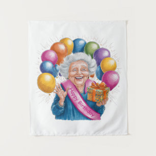 Tapiz Feliz Cumpleaños Nana Divertida