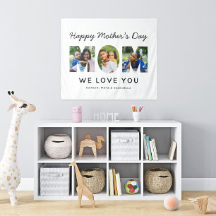 Tapiz Feliz Día de las Madres Mamá Colograma de Fotos Pe